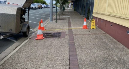 Drain jetting on a Beenleigh street