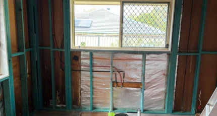 Plumbing rough-in during a Cornubia renovation