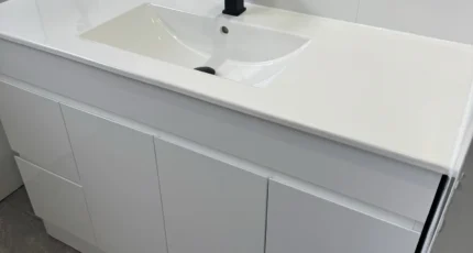 New vanity and mixer tap installed in Tanah Merah
