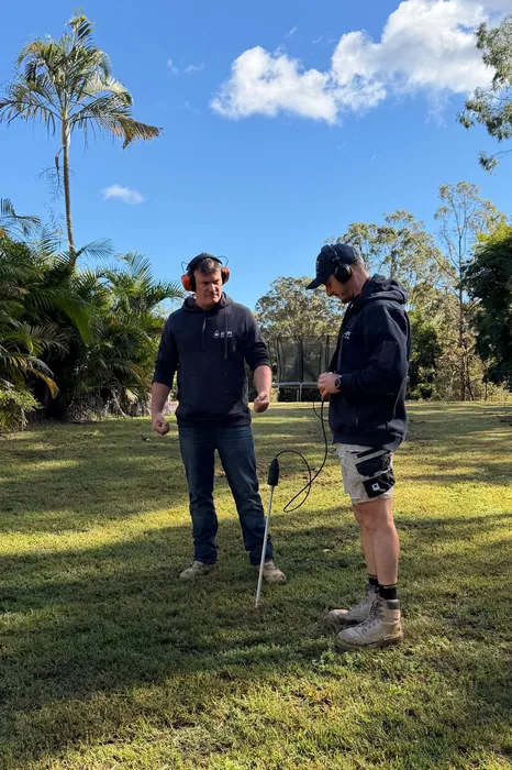 Adept Plumbing & Gas plumbers training with leak detection equipment