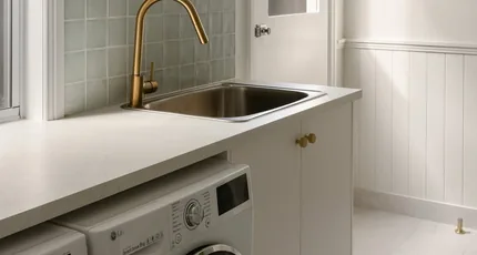 Laundry sink and brass mixer tap installed in Carindale