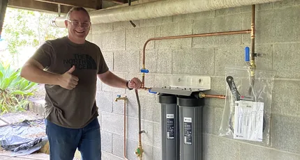 Water filtration system installed for a happy Carindale customer