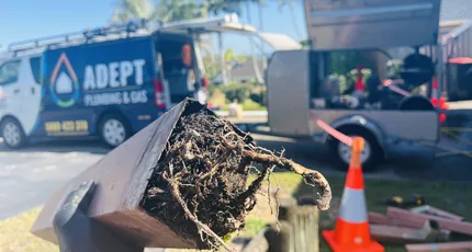 Tree roots removed from a drain in Greenslopes