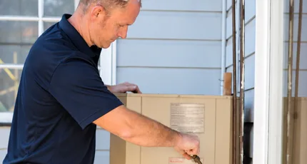 Adept Plumbing & Gas plumber servicing a gas hot water unit in New Farm