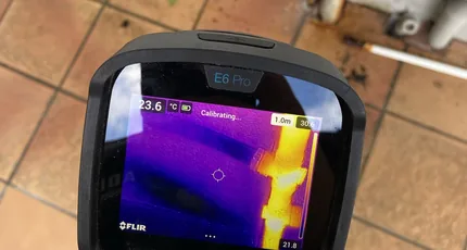 Thermal imaging camera used to trace a hidden leak in New Farm