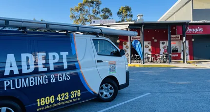Adept Plumbing & Gas service van in Waterford