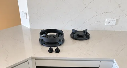 Gas cooktop fitted in a West End kitchen