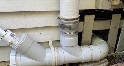 New PVC drainage pipework installed in West End