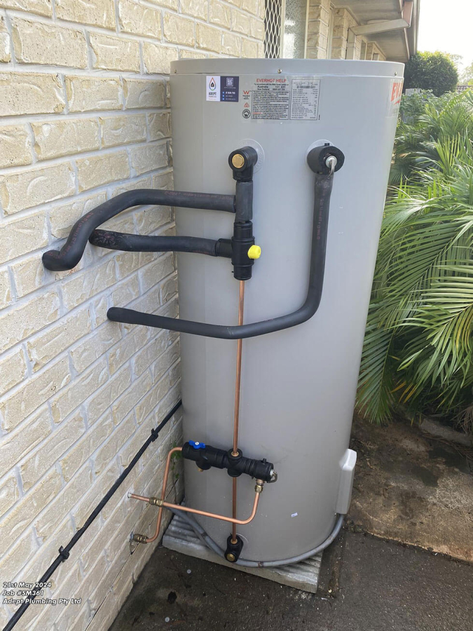 Electric Hot water system installation by Adept Plumbing & Gas plumber in Logan 