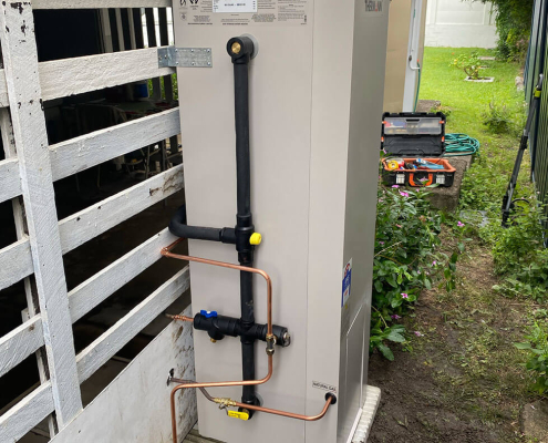 Gas hot water system installed by licensed plumber from Adept Plumbing & Gas in Logan