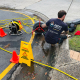 Adept Plumbing & Gas expert plumber working on blocked stormwater drains in Logan